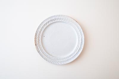 鉄散リーフリム皿 7寸