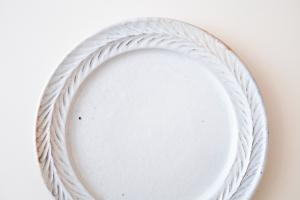 鉄散リーフリム皿 7寸