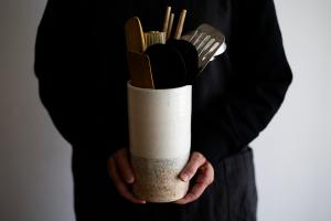 渕荒横彫カトラリースタンド 大