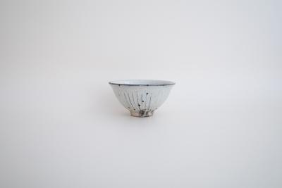 青灰 しのぎめし碗 小