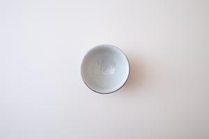 青灰 しのぎめし碗 小