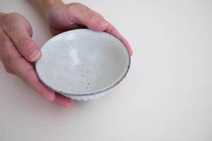 青灰 しのぎめし碗 小