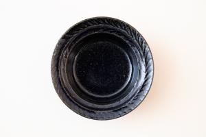 瑠璃釉 リーフ耐熱グラタン皿 豆