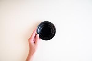 瑠璃釉 リーフ耐熱グラタン皿 豆