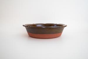 飴釉 彫刻オーブンウェア 8寸