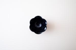 瑠璃釉 輪花高台豆鉢