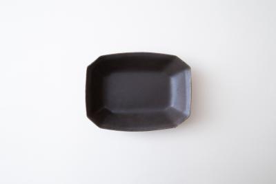錆釉八角深鉢 小