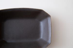 錆釉八角深鉢 小