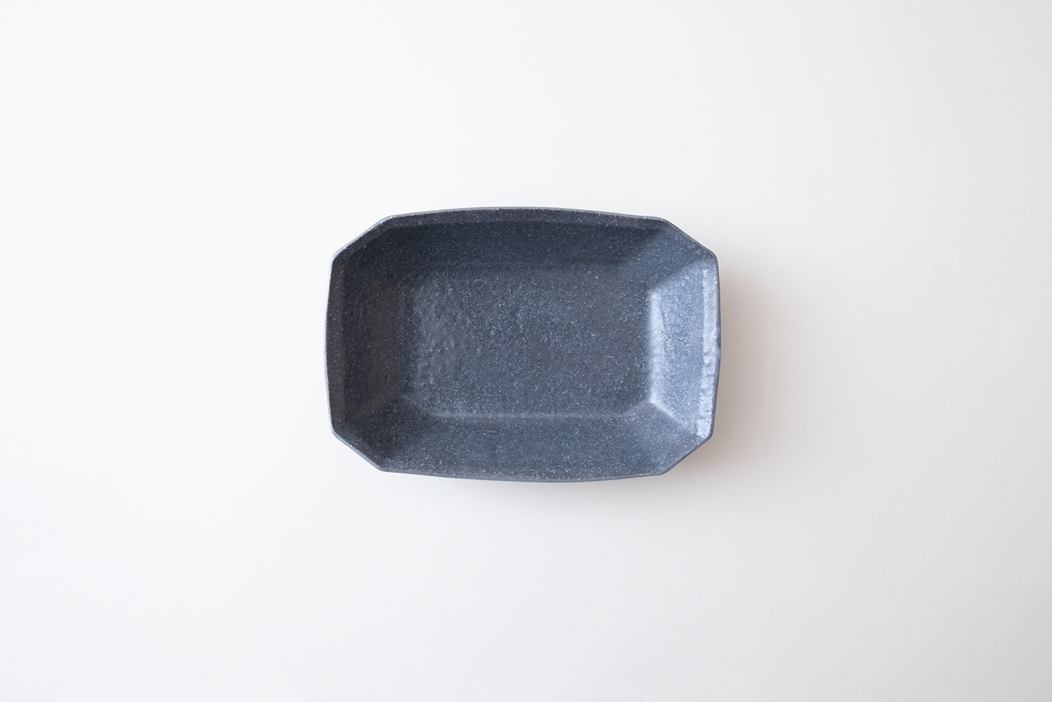 グレー釉八角深鉢 小