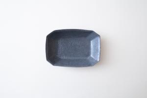 グレー釉八角深鉢 小