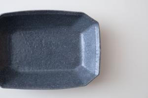 グレー釉八角深鉢 小
