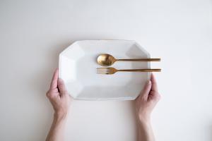 鉄散八角深鉢 大