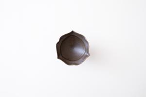 錆釉 3トンガリコンポート