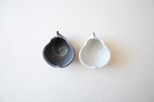 グレー釉 洋梨鉢 小