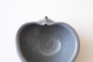 グレー釉りんご鉢 小