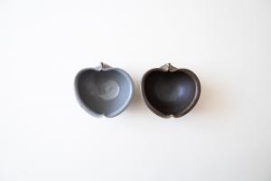 グレー釉りんご鉢 小