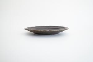 錆釉彫刻皿 7寸