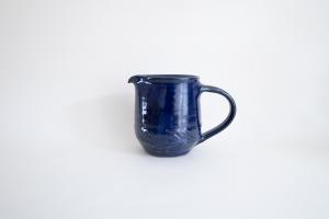 瑠璃釉 リーフピッチャー 小