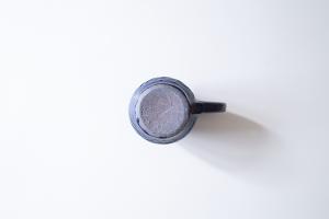 瑠璃釉 リーフピッチャー 小