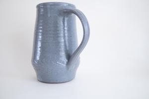 グレー釉 リーフピッチャー 大