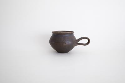 錆釉たぬマグ