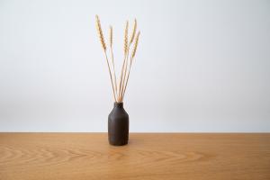 錆釉 瓶型花入 A