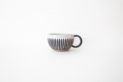 粉引しのぎスープマグ