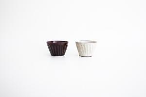 飴釉ぐい呑切立