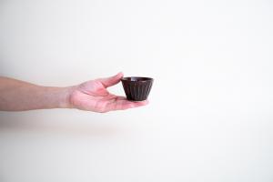 飴釉ぐい呑切立