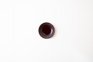 飴釉しのぎ豆皿