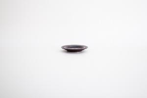 飴釉しのぎ豆皿