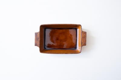 飴釉 角グラタン皿 150-200