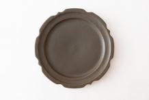 錆釉彫刻皿 8寸