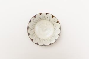 黄刷毛 花浅鉢 6寸