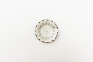 黄刷毛 花浅鉢 4寸