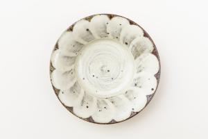 黄刷毛 花浅鉢 4寸