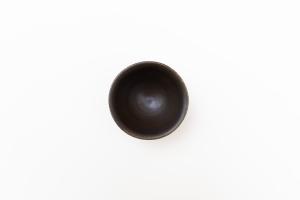 錆釉しのぎ飯碗 中