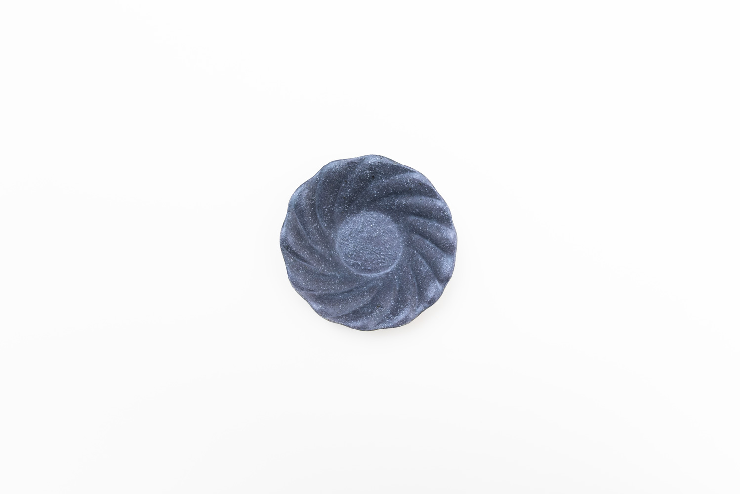 グレー釉 スパイラル輪花小鉢