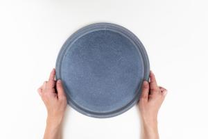 グレー釉エッジプレート φ290