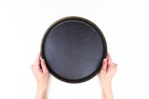 錆釉エッジプレート φ290