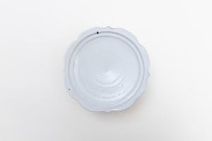 鉄散 彫刻コンポート皿 Φ210