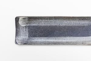 青灰刷毛目 長皿