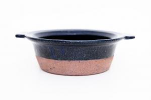 瑠璃釉グラタン皿 小