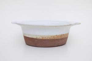 白釉グラタン皿 小