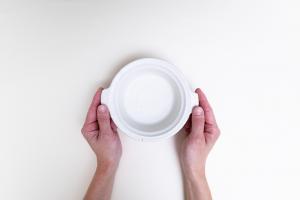 白釉グラタン皿 小