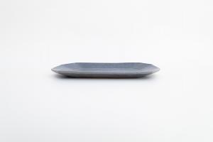 グレー釉八角プレート小