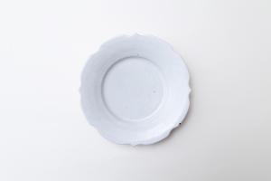 鉄散 彫刻花皿 φ210