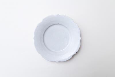 鉄散 彫刻花皿 φ210