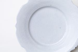 鉄散 彫刻花皿 φ210