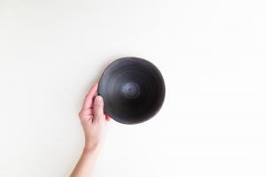 錆釉 あさがお鉢 φ150